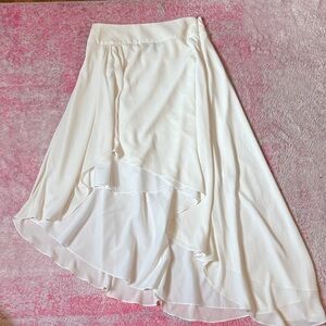 Elizabeth and James White Asymmetrical Skirt